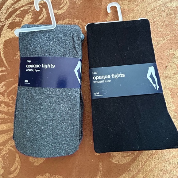 Gap Opaque Tights, 1 pairs, black and gray, s/m - NWT - Picture 2 of 2